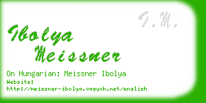 ibolya meissner business card